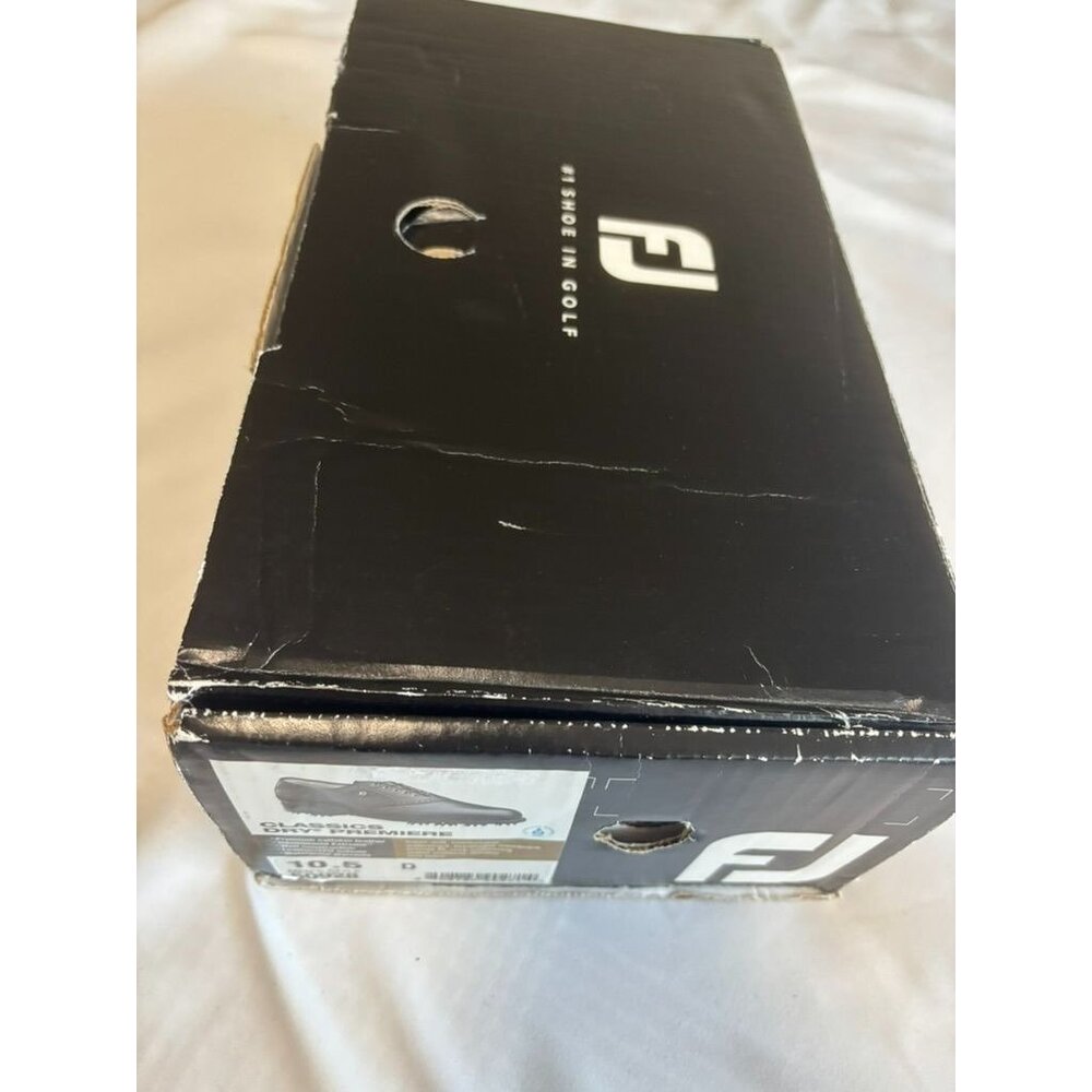 FootJoy Mens Dry Premiere Golf Shoes Size 10.5D Black Calfskin Leather Waterproo - Picture 6 of 6